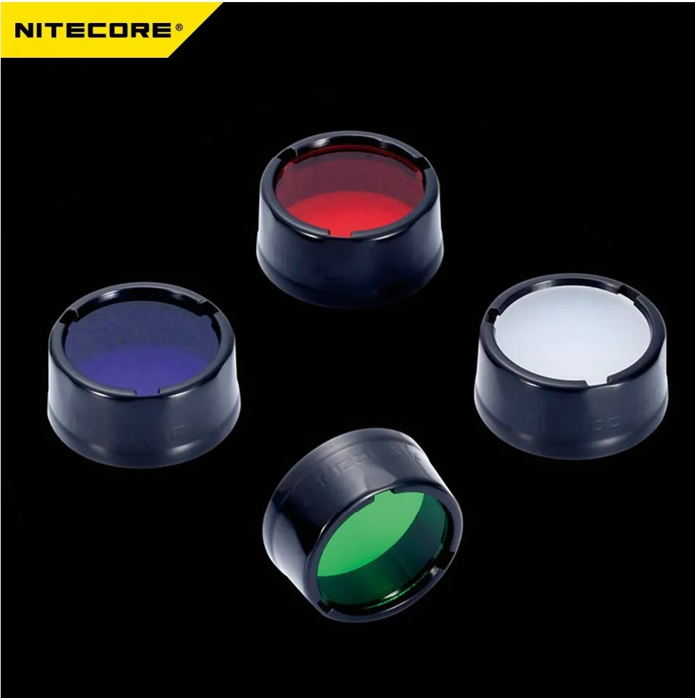 Original NITECORE Filter NFR25 NFG25 NFB25 NFD25 for flashlight with head 25.4mm for Nitecore EA1 EA2 EC1 EC2 MH1A MH2A MH1C