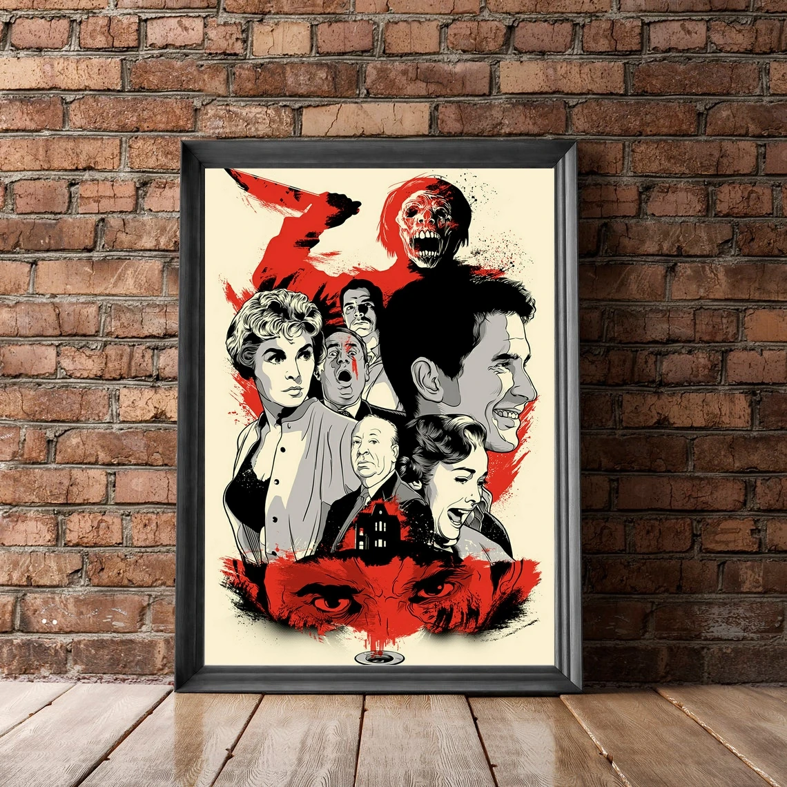 Psycho Movie Poster Psychological Horror Film Alfred Hitchcock Wall Decor Anthony Perkins Vera Miles John Gavin Art Gift