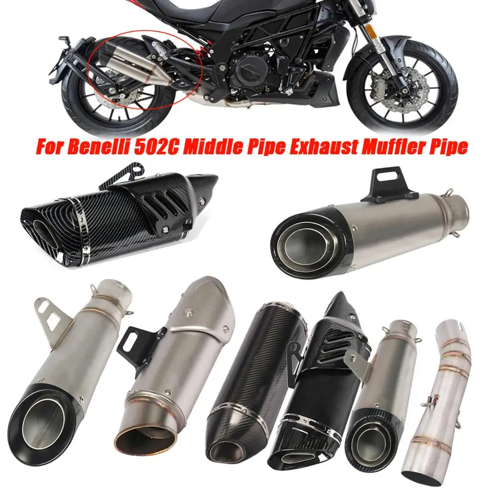 

For Benelli 502C Until 2023 Replace Motorcycle Link Tubes Tail Exhaust Muffler Pipe Conneting Exhaust Silencer System Set