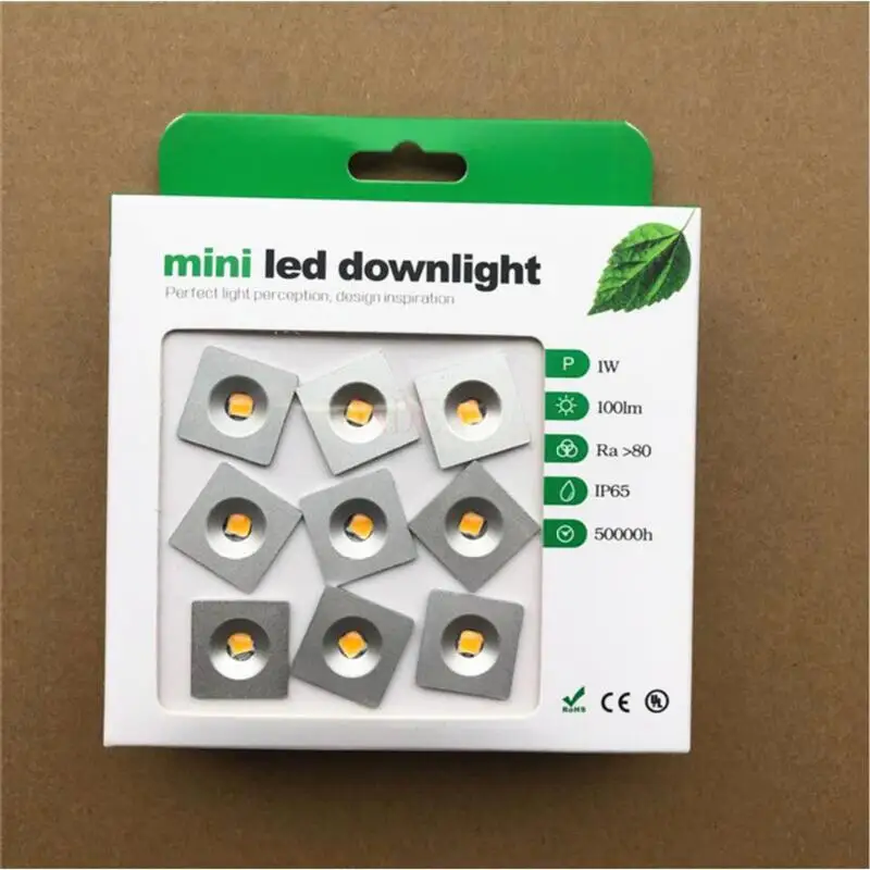 9pcs 1W Square IP65 Mini LED Downlight DC12V Outdoor Garden Bathroom Corridor Ceiling Spot Bulb Light Sauna Lighting CE