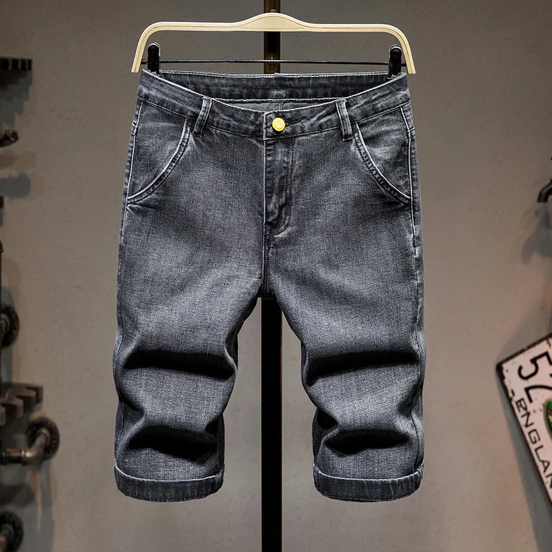 Summer 2022 Men's Clothing Denim Korean Version Meth Trend Simple Five-Point Pants Casual Straight Loose Thin Section Shorts