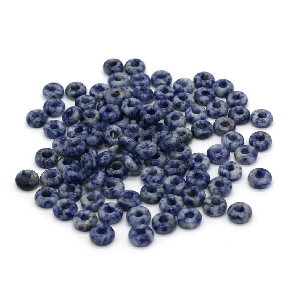 Großhandel 100 Stück Natursteinperlen, großes Loch, Abacus-Form, Agts-Steinperlen für die Herstellung von Schmuck, Halsketten, Loch 4 mm, Größe 5 x 10 mm – Detail 5