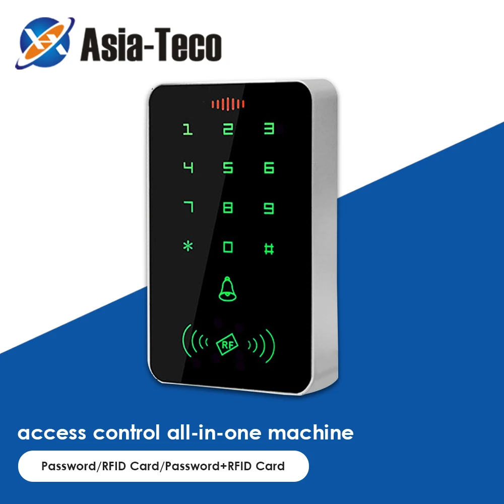 

Access Control Keypad 125Khz/13.56Mhz RFID Card Gate Lock Card Reader Smart Door Access Controller System Capacity 1000 Users