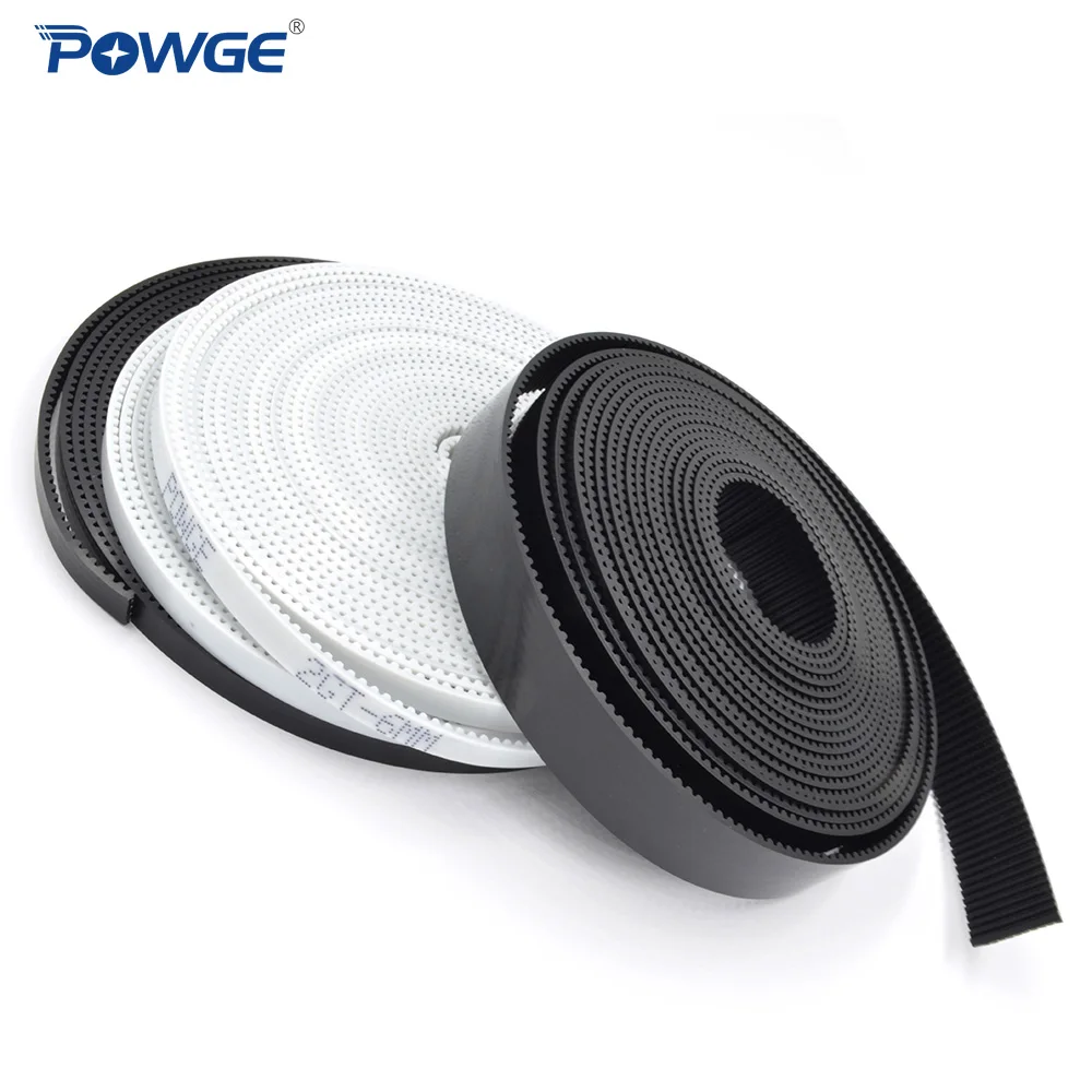 POWGE 2GT Open synchronous belt 2GT-6 width 4/6/9/10/15mm polyurethane Steel PU GT2 Timing belt Small backlash 3D printer