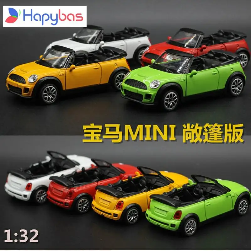 High Simulation Exquisite Kid Toys New \\ Original Convertible Mini Cooper s Model 1:32 Alloy convertible Car Model Gifts