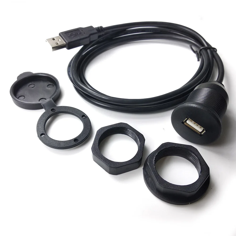 Pannello industriale dell'armadio del telaio foro tondo con coperchio antipolvere dado cavo di prolunga di rete accendisigari cavo di modifica USB