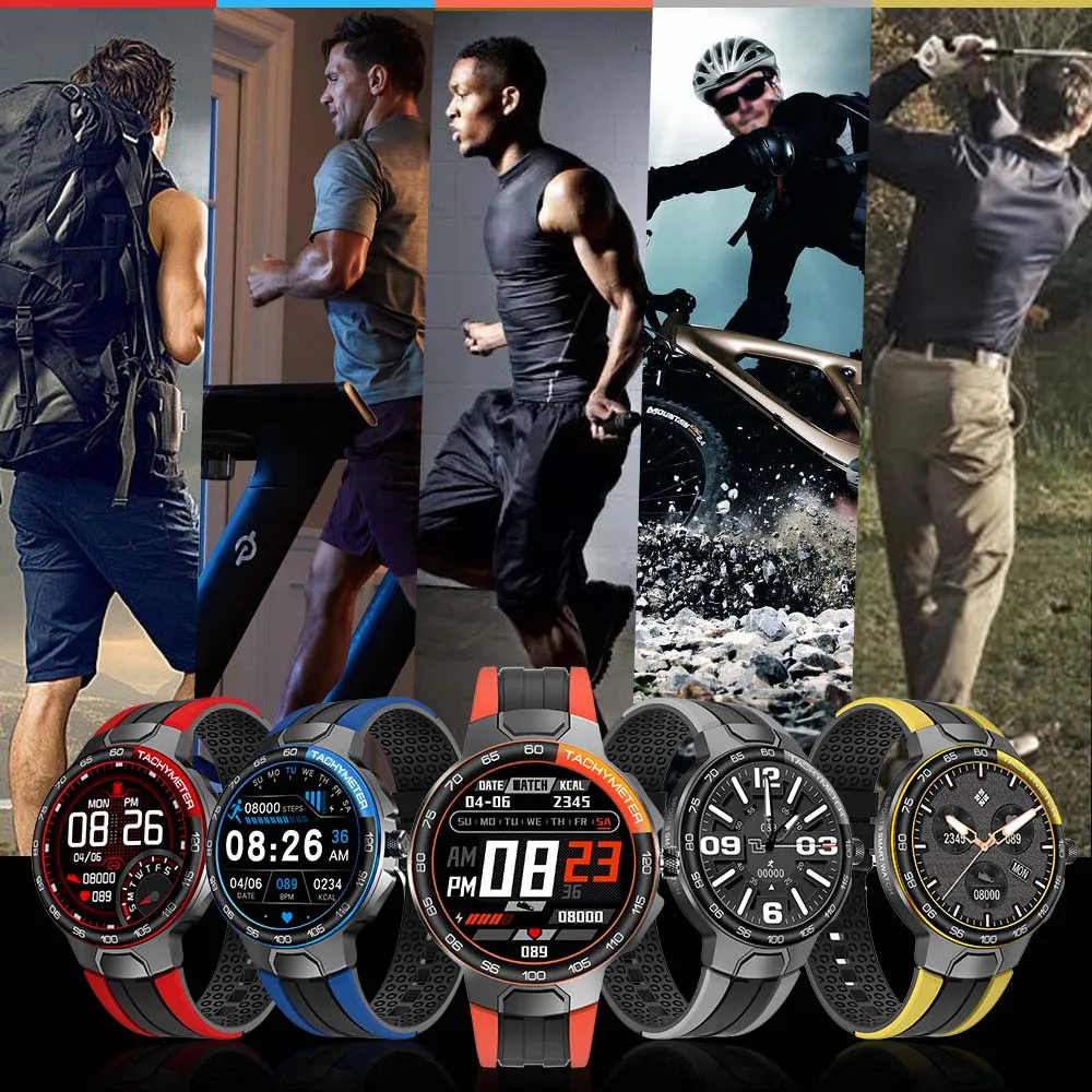 Smart Watch Men Women IP68 Waterproof Bluetooth 5.0 24 Exercise Modes Smartwatch E1-5 Heart Rate Monitoring for Android Iosr A