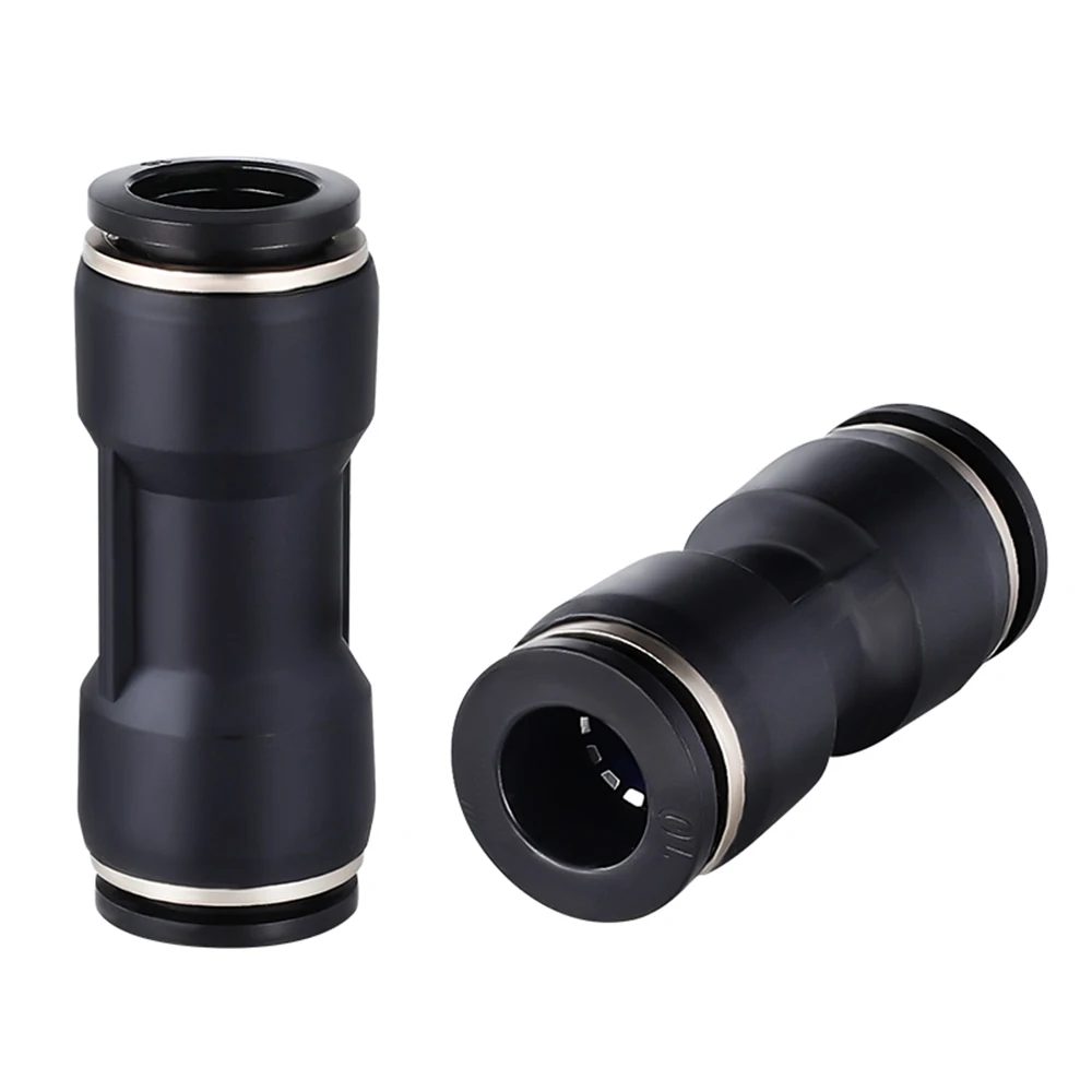 PU PG Black Pneumatic Quick Coupling Trachea Quick Coupling In-line Air Hose Air Compressor Quick Coupling 4-12mm Good quality