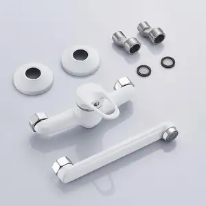 Wall kitchen tap, mixing tap, mixer, hot and cold water, mop pool, bowl, only fist, rotation 6 Main Sales Wall Taps Kitchen - №4