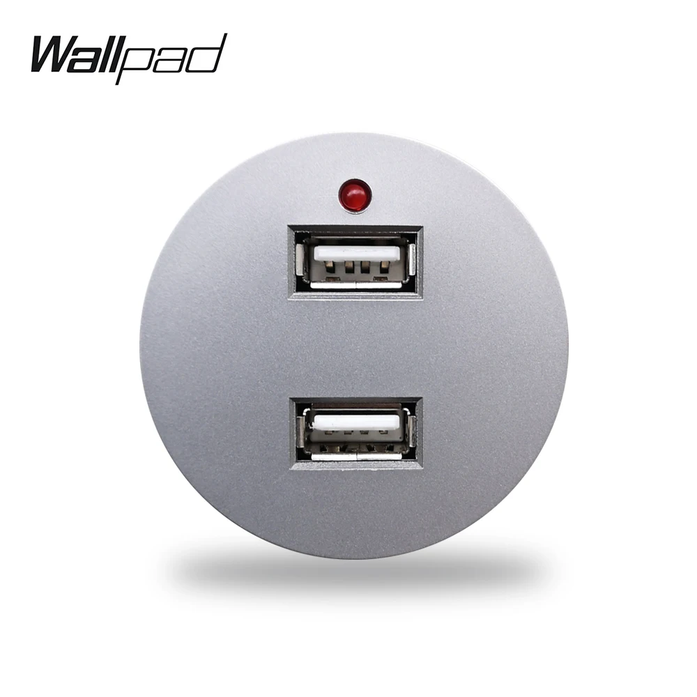 Wallpad L6 5 Colors 2.4A Double USB Charging Port Wall Socket Module Match L6 Plates Free Combination DIY