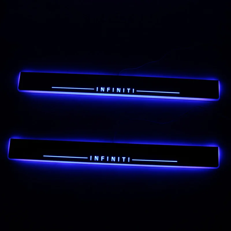 12V Customized LED Door Sill Lights For Infiniti QX80 2013 -2016 2017 2018  Pedal Board Pathway Welcome Car Scuff Plate Light