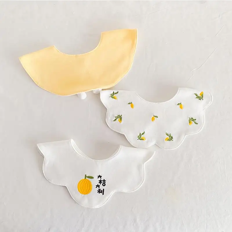 3 Pcs/Lot Baby Girls Bib Soft Cotton Drool Cloth Bibs Cute Scarf Comfortable Drooling Teething Towel Saliva For Newborn Boys