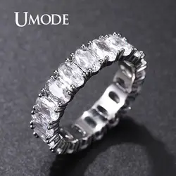 UMODE Eternity Rings for Women Luxury Wedding Bands Cubic Zirconia Femme Girls Couples Gift Fashion Jewelry UR0580A