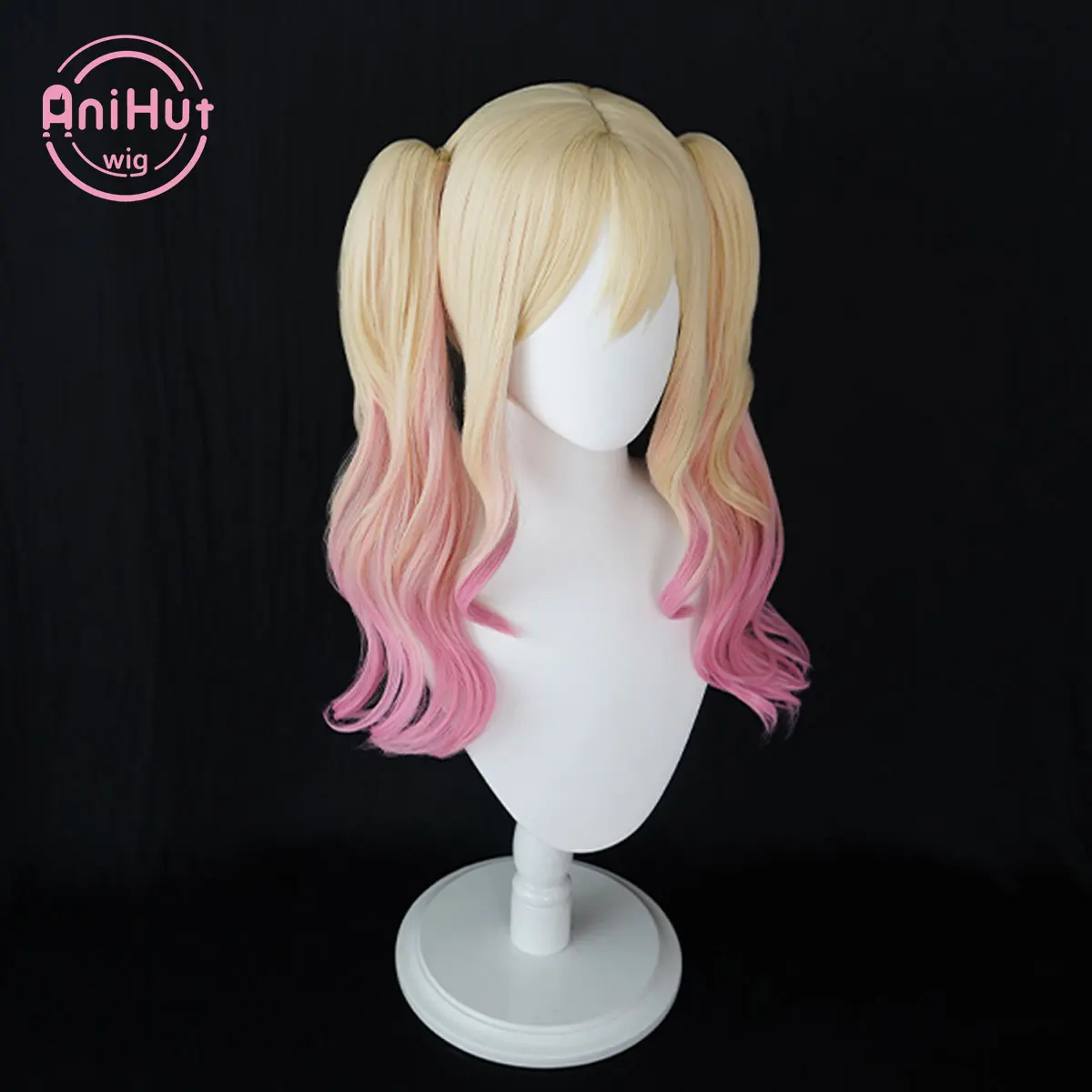 【AniHut】Tenma Saki Pink Blonde Mixed Cosplay Wig Project SEKAI COLORFUL STAGE! Wavy Heat Resistant Synthetic Hair Tenma Saki