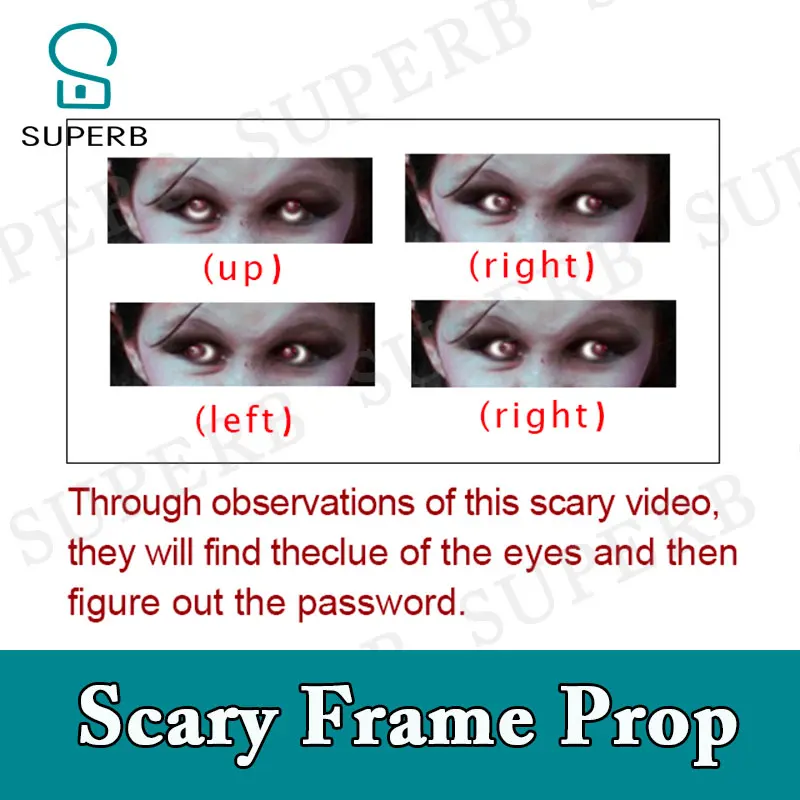 Superb escape room prop Smart Screen Scary Frame Prop scary girl woman window touch some point  to play scary video and clues