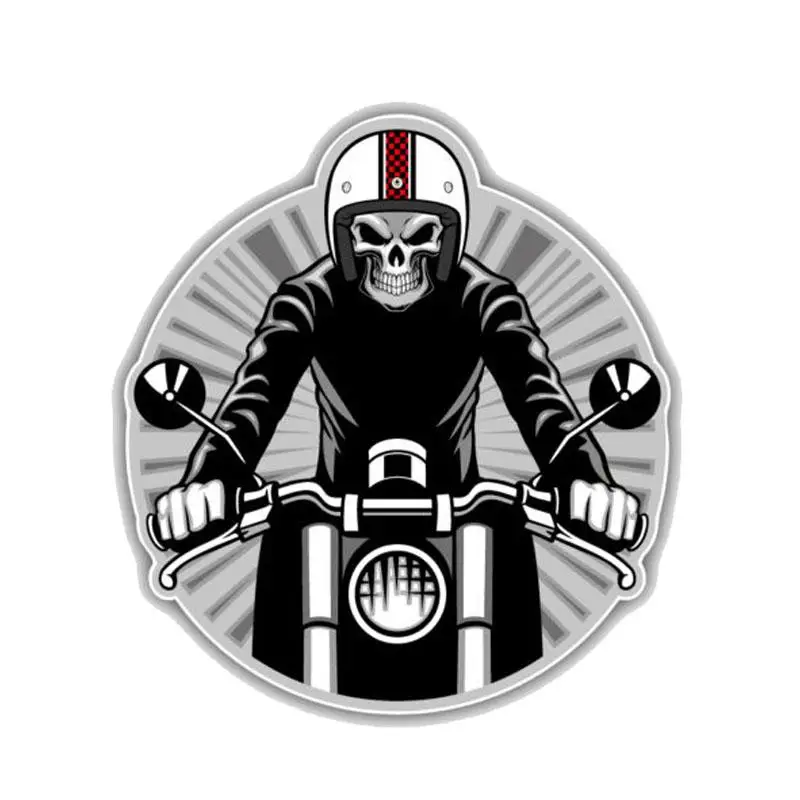RuleMyLife 11.5CM*12.7CM Fashion Decoration Evil Biker PVC High Quality Car Sticker 11-00171