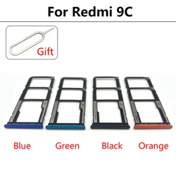 Sim Card Tray For Xiaomi Redmi 9T 9A 9C 9 Dual Micro SIM Card Slot Tray Holder SD Card Reader Parts