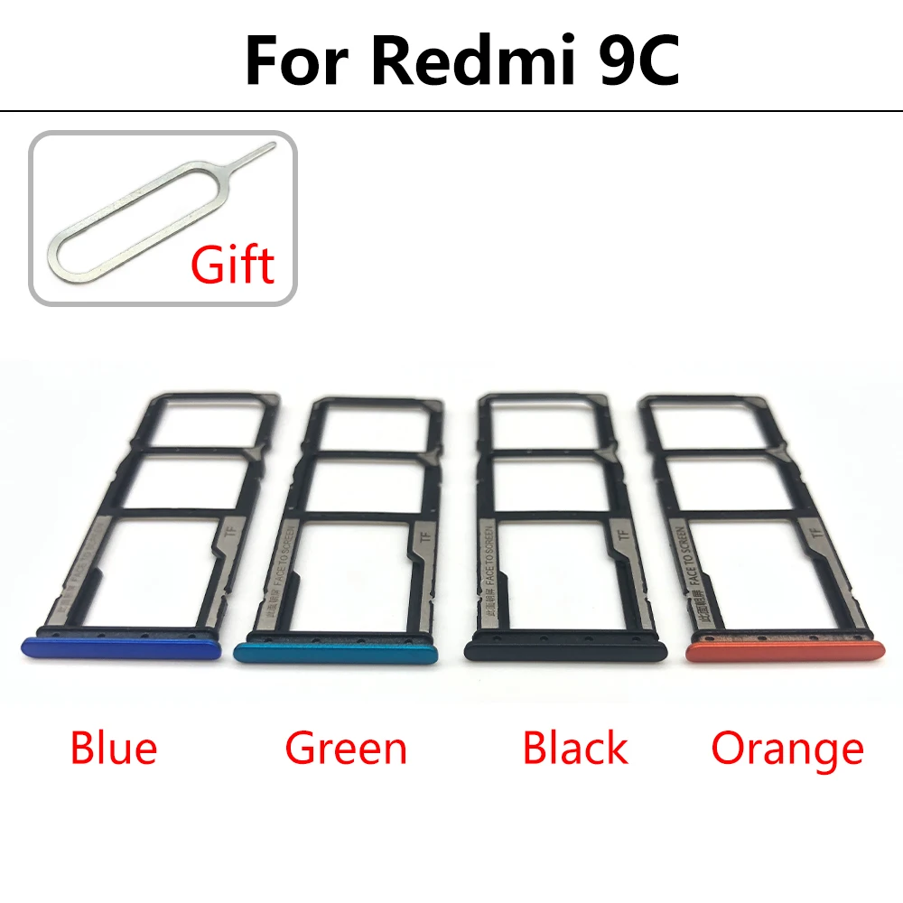 Sim Card Tray For Xiaomi Redmi 9T 9A 9C 9 Dual Micro SIM Card Slot Tray Holder SD Card Reader Parts