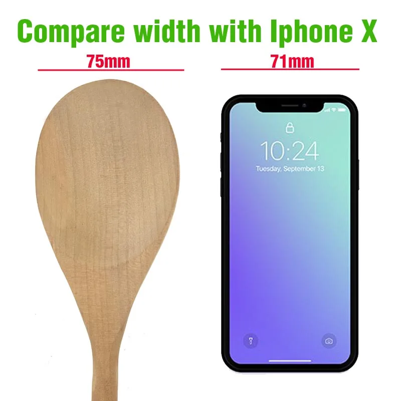 Sollid Wood Spoon Extra Large Big Spoon Ladle for Deep Pot Kitchen Tool Wooden Utensil Natural Beech Cuisine Utensils