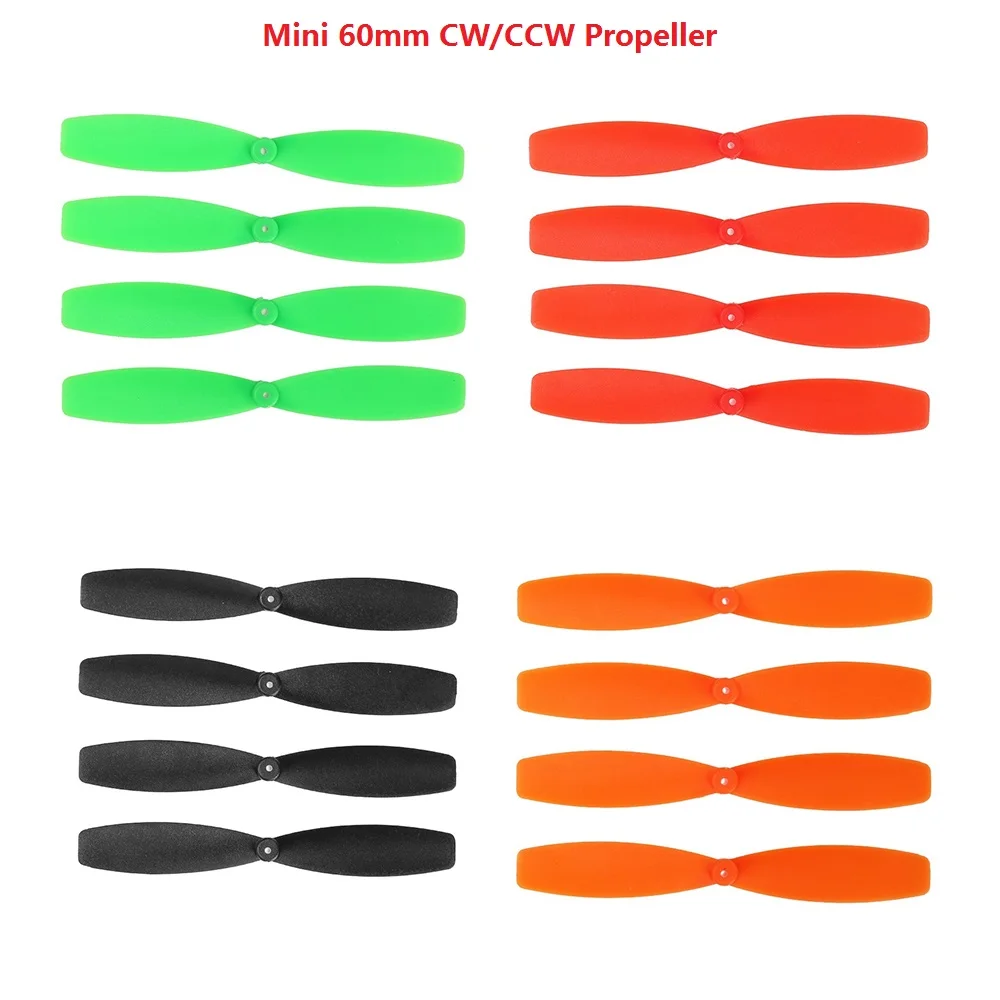 5/10set Mini 60mm CW/CCW Propeller for 0720 0820 8520 Coreless Motor for Hubsan H107 Series Q100 EX100110mm RC Racing Drone 40pc