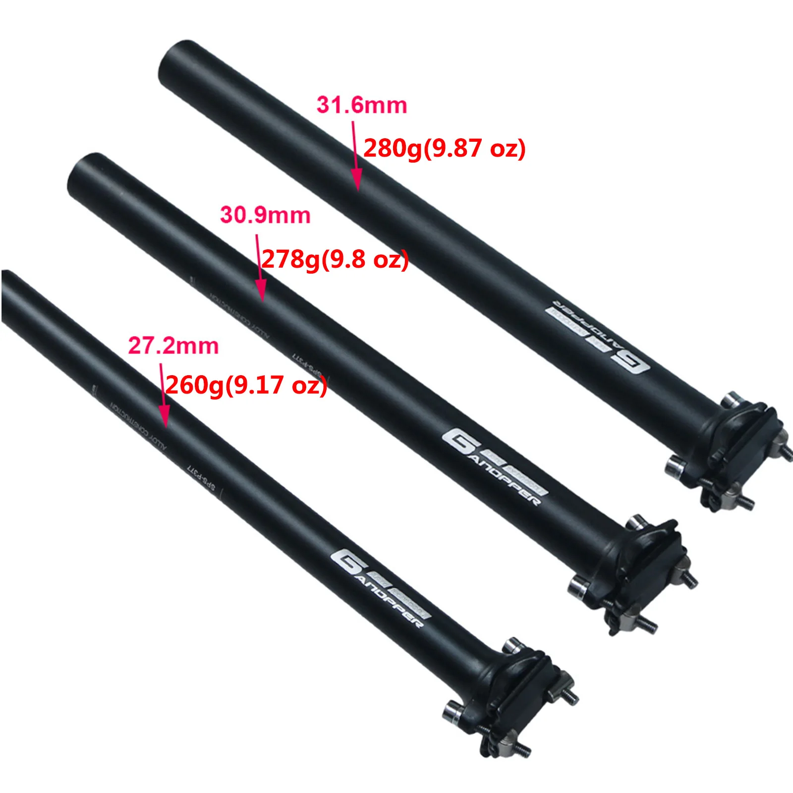 Ultralight Road Bicycle Seatpost 27.2mm 28.6mm 30.9mm 31.6mm*400mm MTB Double nail Long fixed gear Bike Seat Post Tube Extension