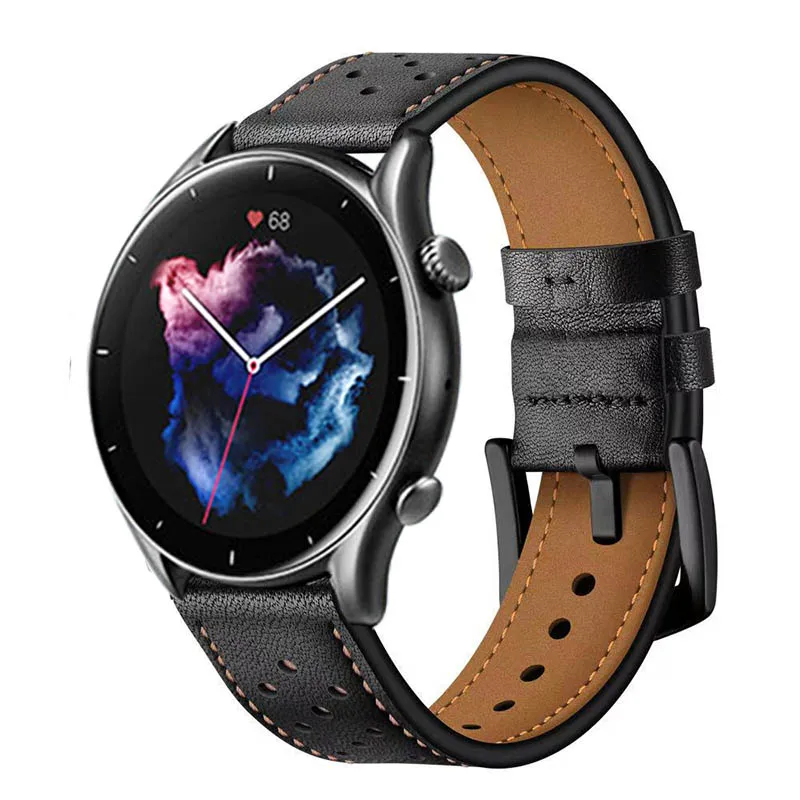 Leather Watch Strap For Huami Amazfit gtr 3 pro Smartwatch Bracelet Correa For Huami Amazfit GTR 3 GTR 3 Pro Wristband Belt