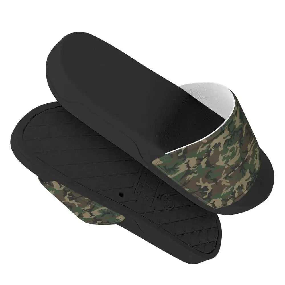 Camouflage Women Custom image Slippers Print Summer Fashion Slide Sandals Outdoor Non-slip Beach Shoes Platform Flip Flops