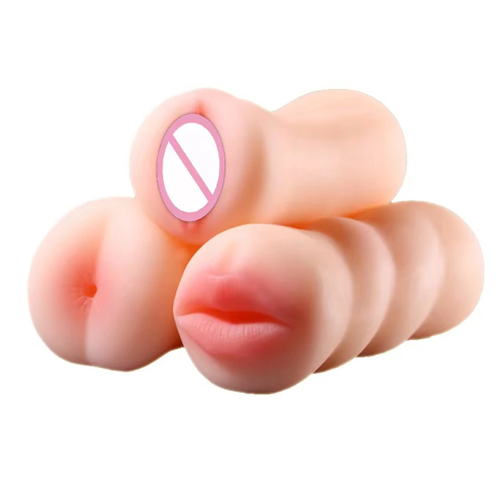 BESTCO 18+ TPE Realistic Deep Throat Vagina Artificial Real Pocket Pussy Oral Male Masturbation Adult  Sex Toys Erotic Goods Men