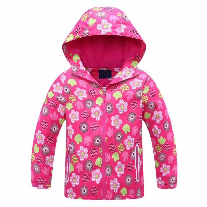 Brand Flower Polar Fleece Girls Jacket For Child Clothing 3-12T Girls Outerwear Coat Spring Autumn Kids Windbreaker Jackets image 3