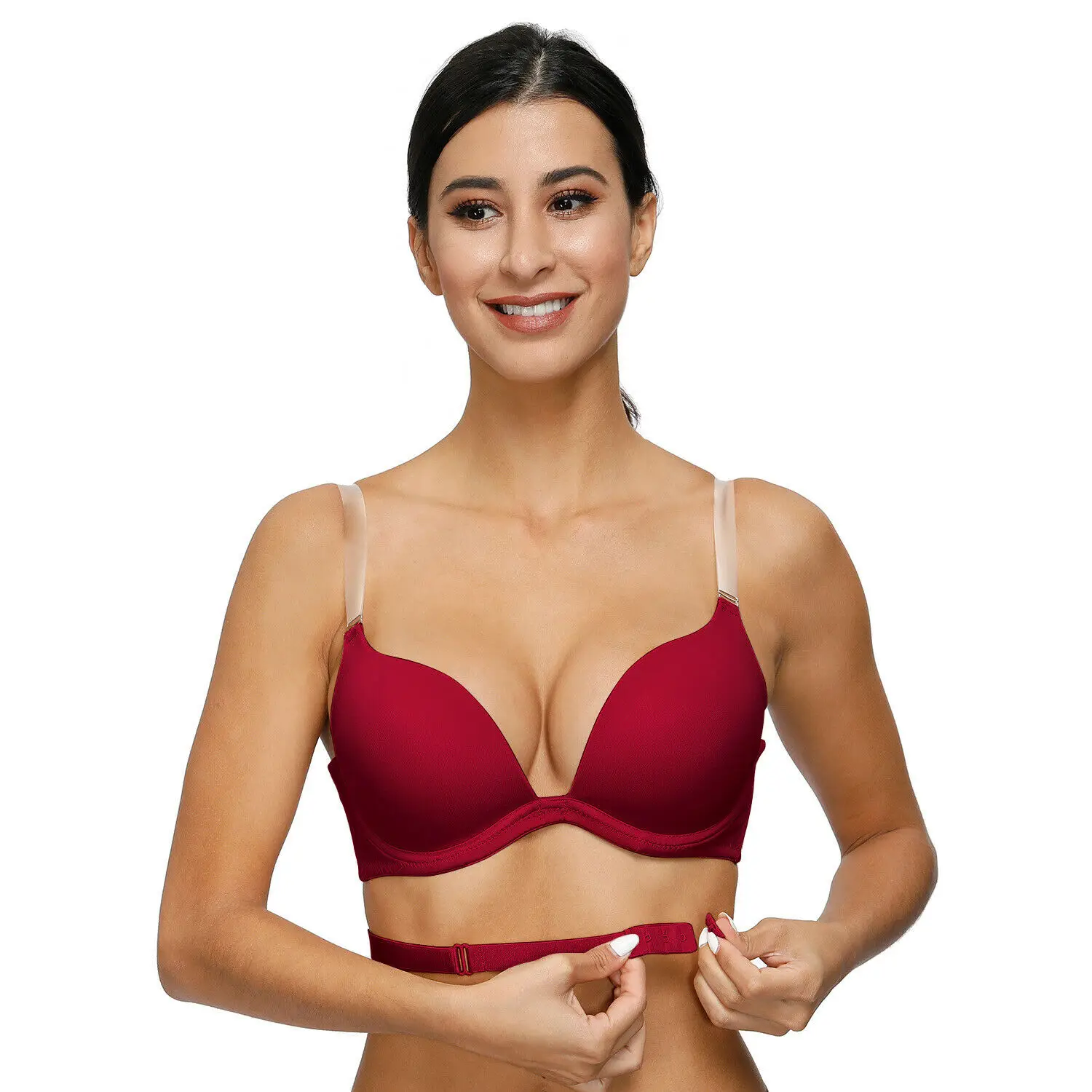 Hot Sales Sexy Women Low Cut Criss Cross Magic Convertible Bandage Underwire Padded Push Up Bras Multiway Adjusted Lingerie