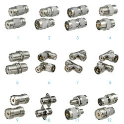1pcs Connector Adapter UHF PL259 SO239 to UHF MiniUHF Mini UHF Male Plug & Female Jack Straight RF Coaxial Converter New Brass