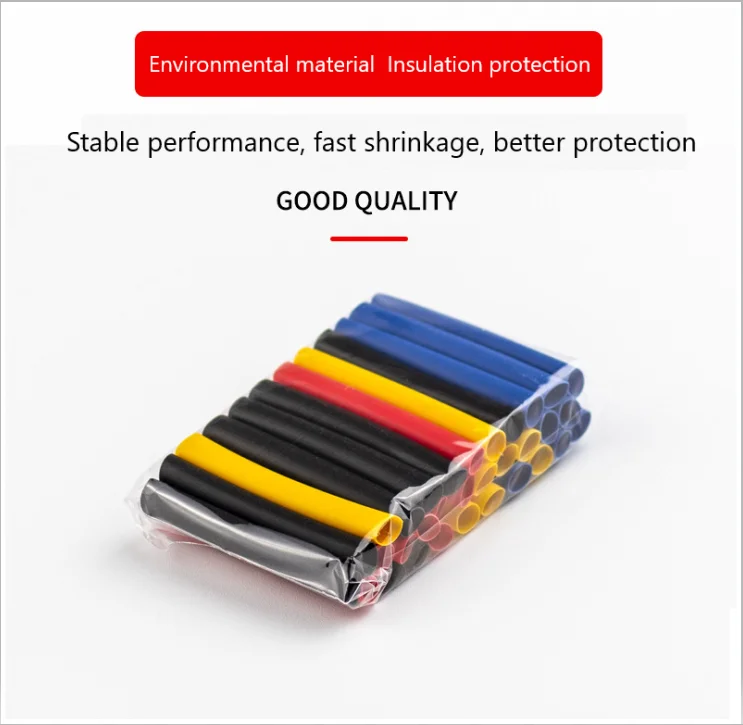 530pcs Heat Shrink Tubing Tube Wire Insulation Sleeving Kit Car Shrinkable Cable Wrap Assorted Polyolefin Data Line Protection