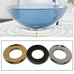 Bathroom Sink Vessel Mounting Ring For Glass Basin  Fixture Black Chrome Pad Mounting Ring Sink Pop Up Avaliable Home Renovation