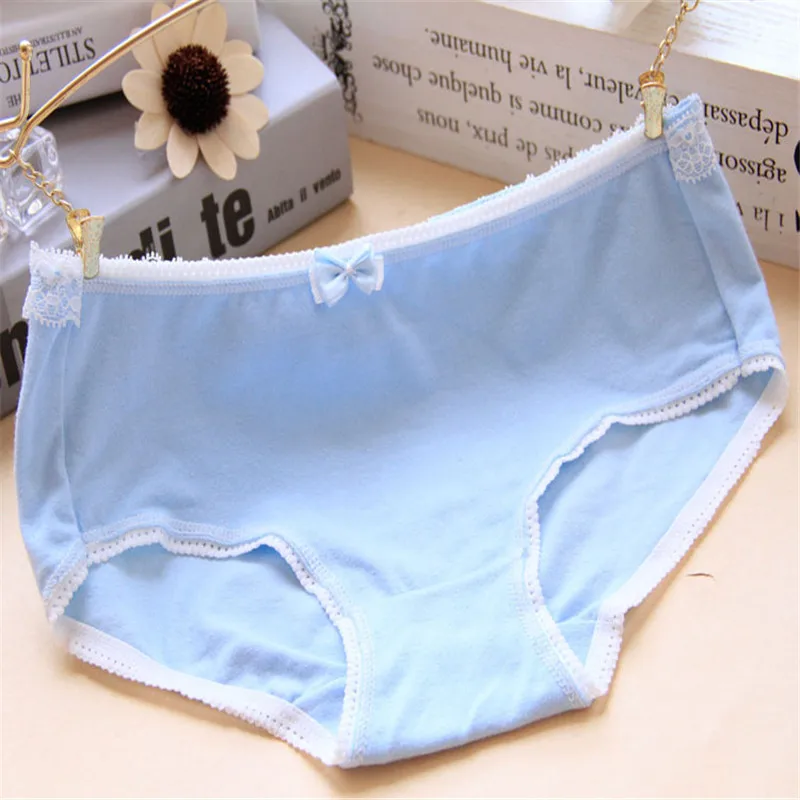 New Hot 1Pcs/Lot Small Fresh Candy-colored Bow Cute Cotton Underwear Shorts Cotton Panties Girl Briefs Wholesale 0122