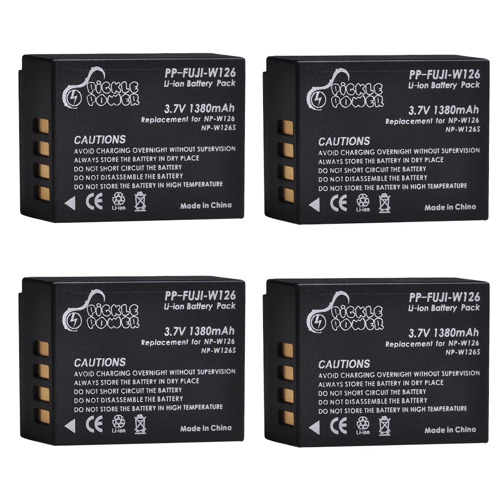 1380mAh NP-W126S NP-W126 Battery for Fujifilm X-T100, X-T200, X-M5, X100F, X100V, X100VI, X-S10, X-A5, X-A10, X-E4, X-Pro3, X-T2