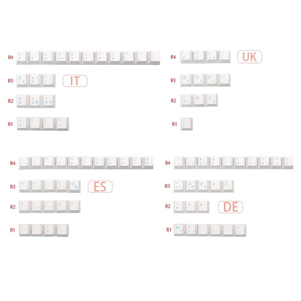 Только распродажа Keycap GMK-KEY Noel Dye Subb Keycaps PBT Cherry Profile German French Italian Spain UK ISO Key Caps For TKL GK61 96 GMMK MX Keyboard