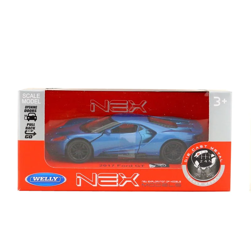 WELLY Toy Diecast Vehcle Model 1:36 Scale 2017 Ford GT Sport Pull Back Car Educational Collection Gift For Children