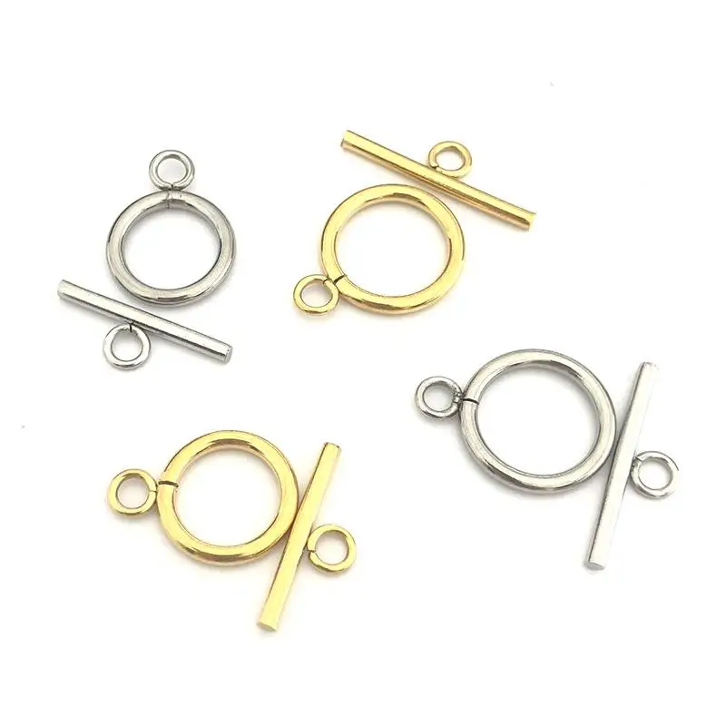 

5 Sets Gold Stainless Steel OT Clasp Bracelet Connector Toggle Clasps DIY Jewelry Making Accessories Necklace Buckle Connectors