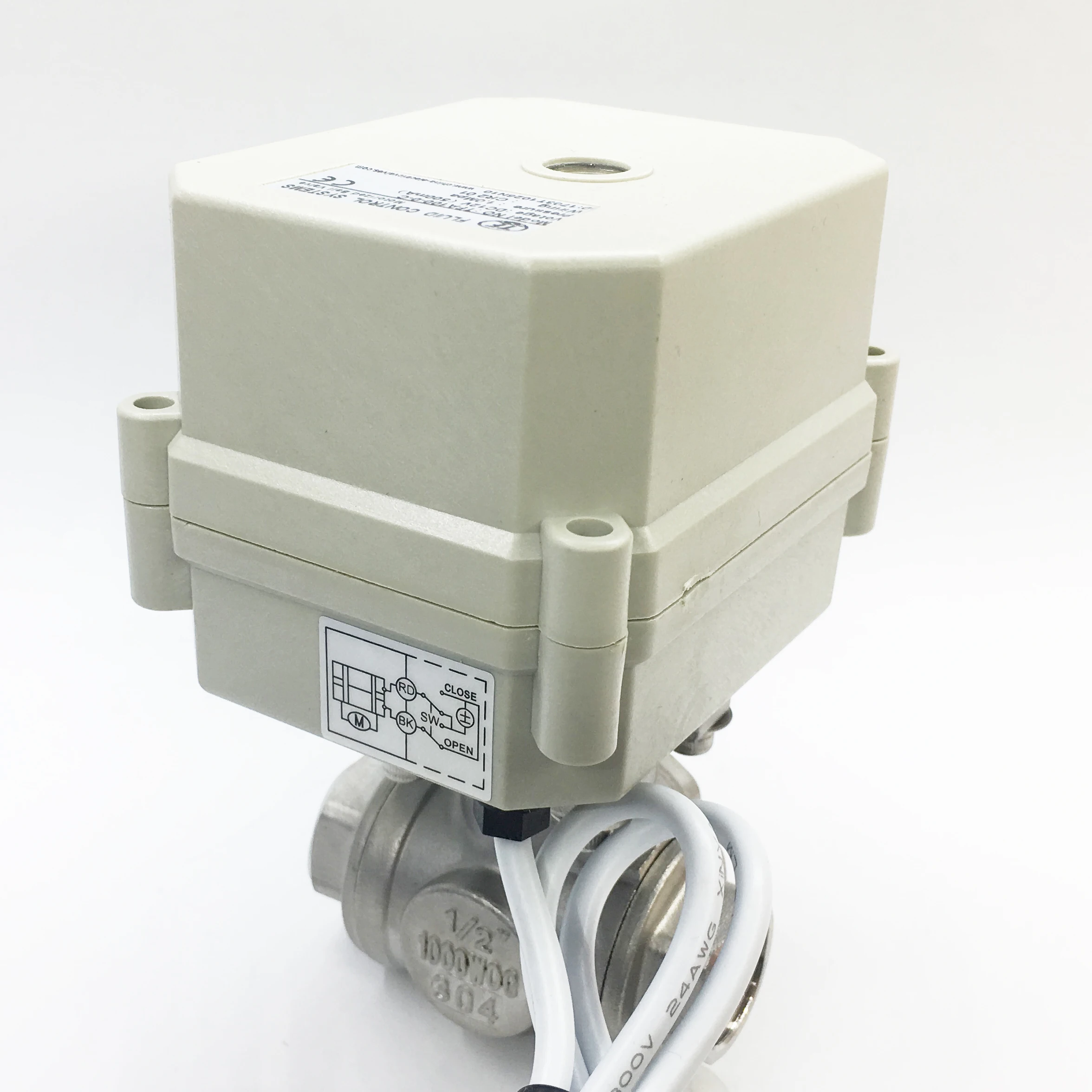 Imagem -06 - Válvula Elétrica para Sistema de Poupança de Água Vias l tipo t dc 12v 24v 10nm Dn15 Fios Ss304 Tsai-ss304