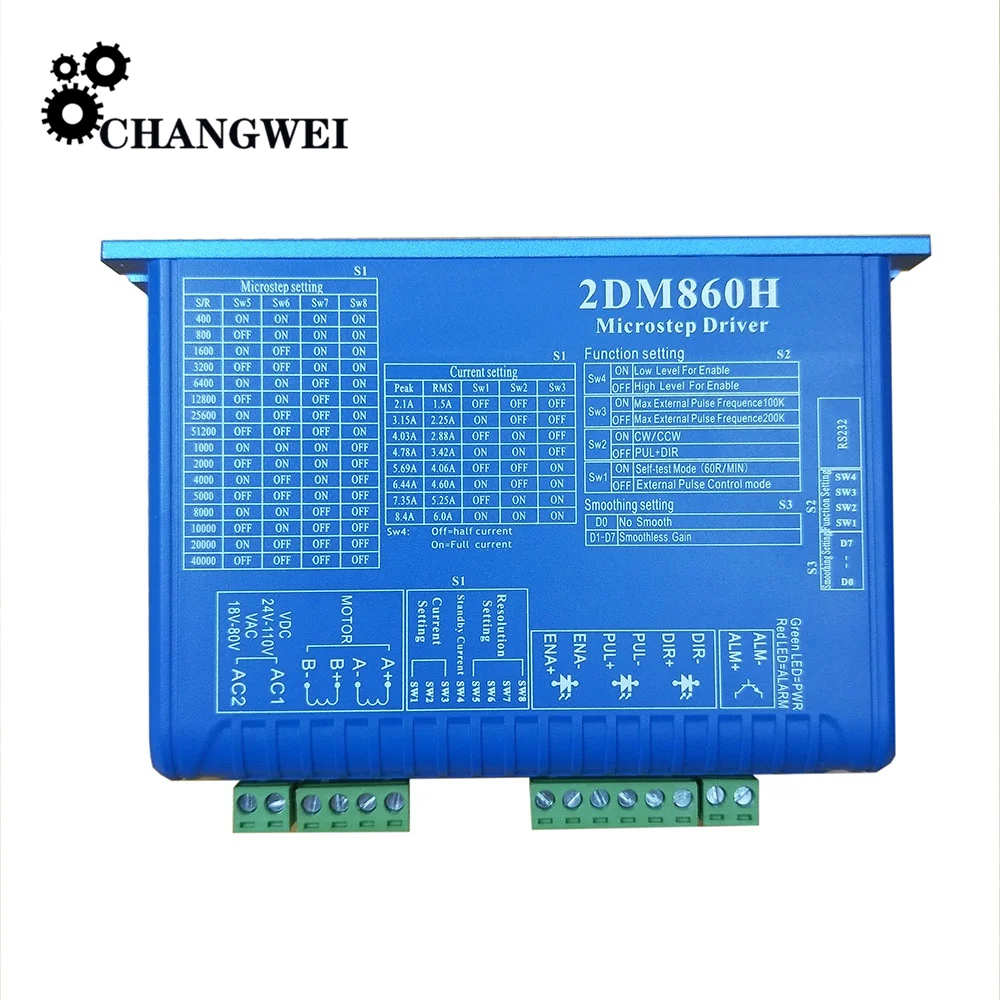 محرك متدرج 2DM860H ، غطاء محرك DC بدون فرش ، محرك متدرج لـ 57 86 ، Nema23 34