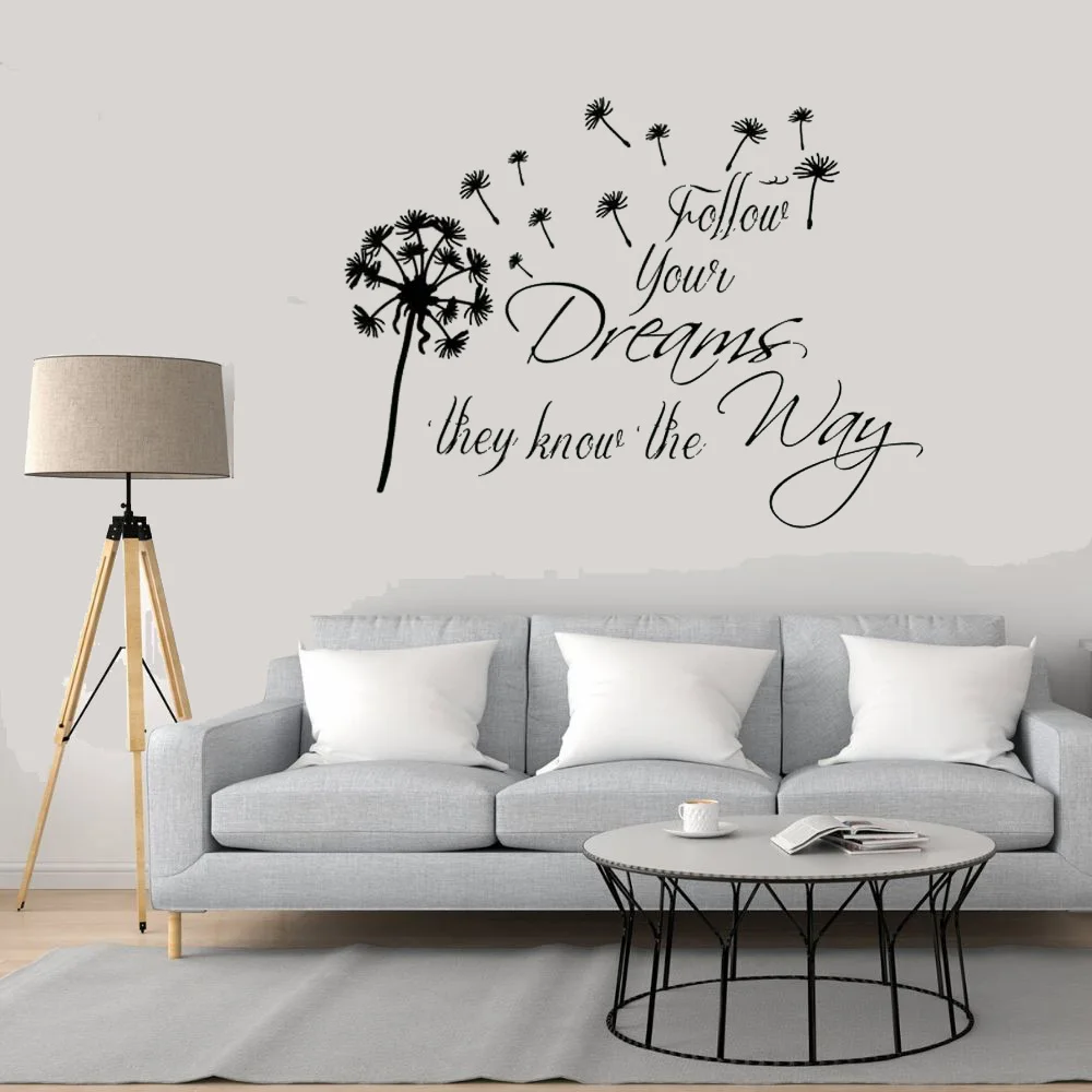 

Inspirational Wall Sticker Quote Follow Your Dreams Family Wall Motivational Wall Decal for bedroom Wallsticker