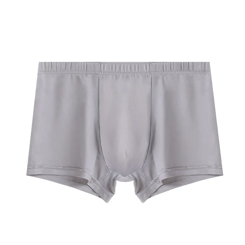 5Pcs/Lot Men's Ice Silk Underwear Boxer Briefs For Men 3D Ultra Thin Comfortable Breathable Panties Male Underpant  4XL