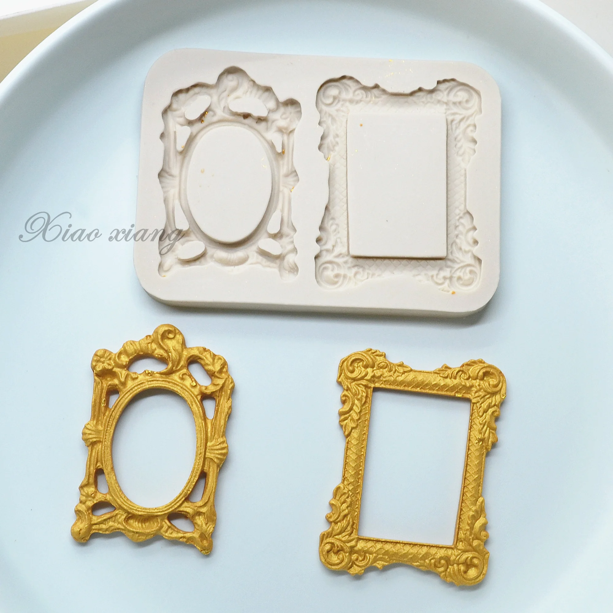 Photo Frame Silicone Fondant Mold For Baking Cake Decorating Tools Frame Chocolate Soap Mold Cake Kitchen Accessories