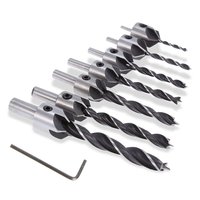 7pcs 5 Flute Countersink Drills Bit HSS Drills Bit Reamer Set For Woodworking Chamfer 3-10mm