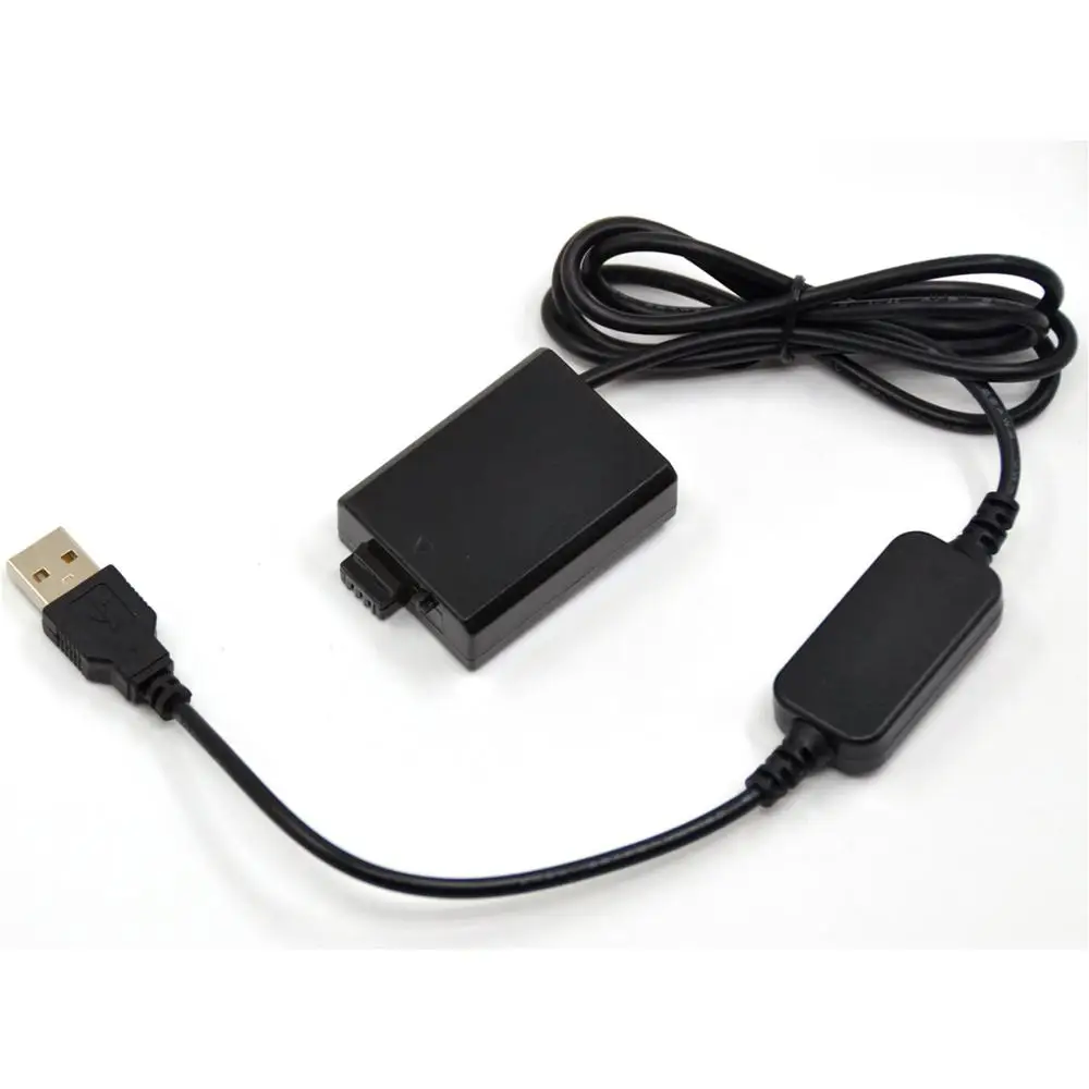 Power Bank 5V USB Cable Adapter + LP-E5 LPE5 dummy battery DR-E5 DC Coupler for Canon EOS 450D 500D 1000D XS XSi T1i