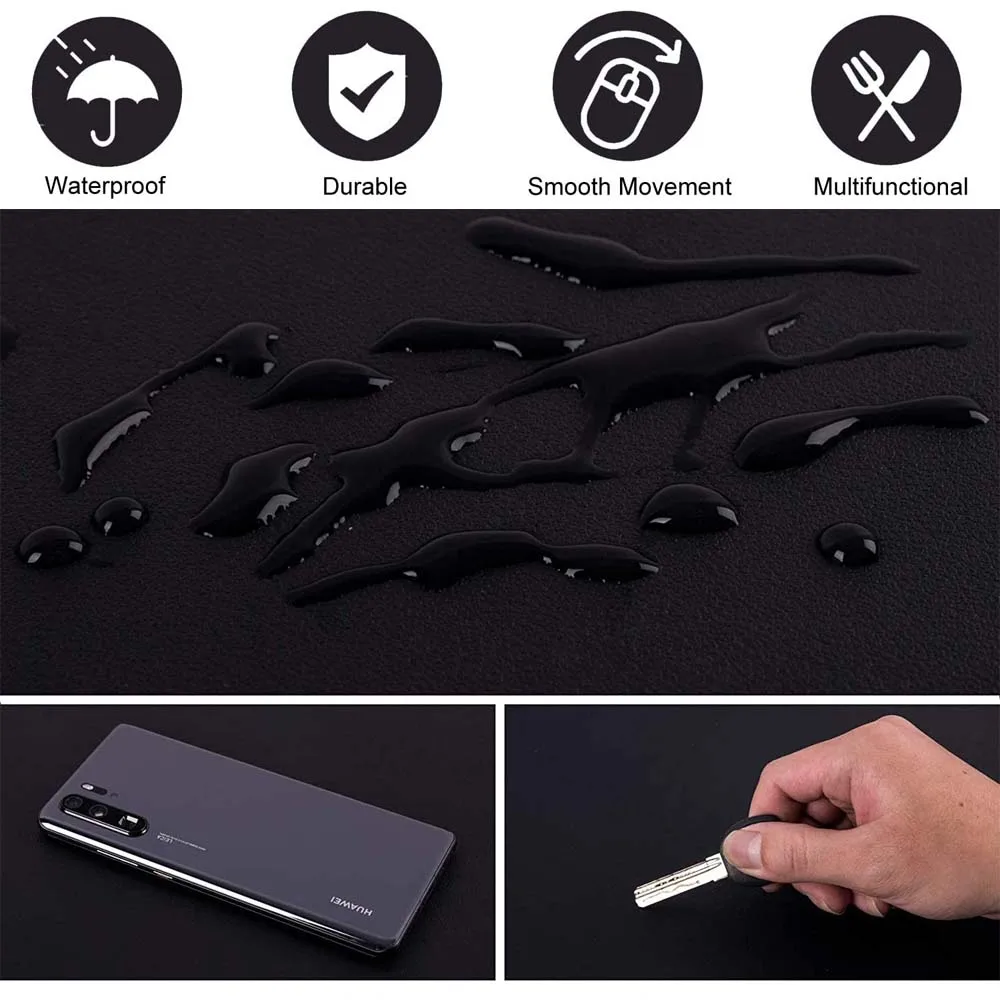 Computer Mousepad Gaming Mouse Mat 25x21cm PU Leather Daisy Pattern Print Series Mouse Pad Waterproof Durable High Quality