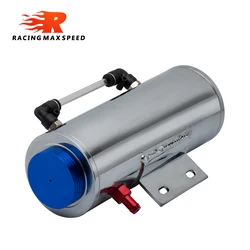 High quality Silver Black color 75mm Oil Catch Can tank Turbo Reservoir oil catch tank oil catch can outlet 9mm oct1108
