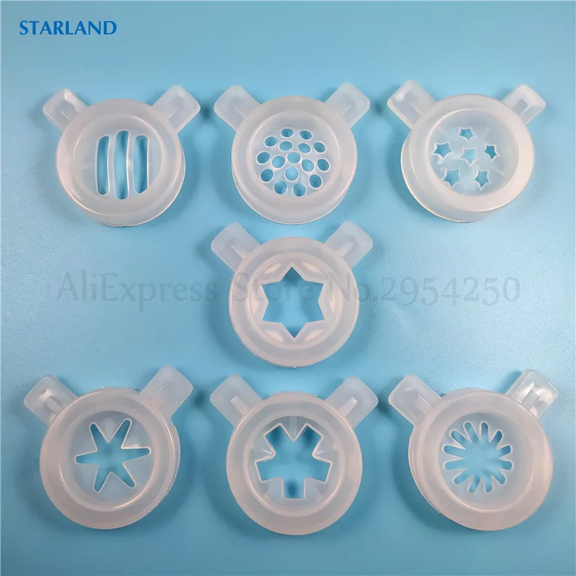 7 In 1 Set Ice Cream Modeling Lids For Ice Ceam Machine Accessory Nozzle 37mm Inner Diameter