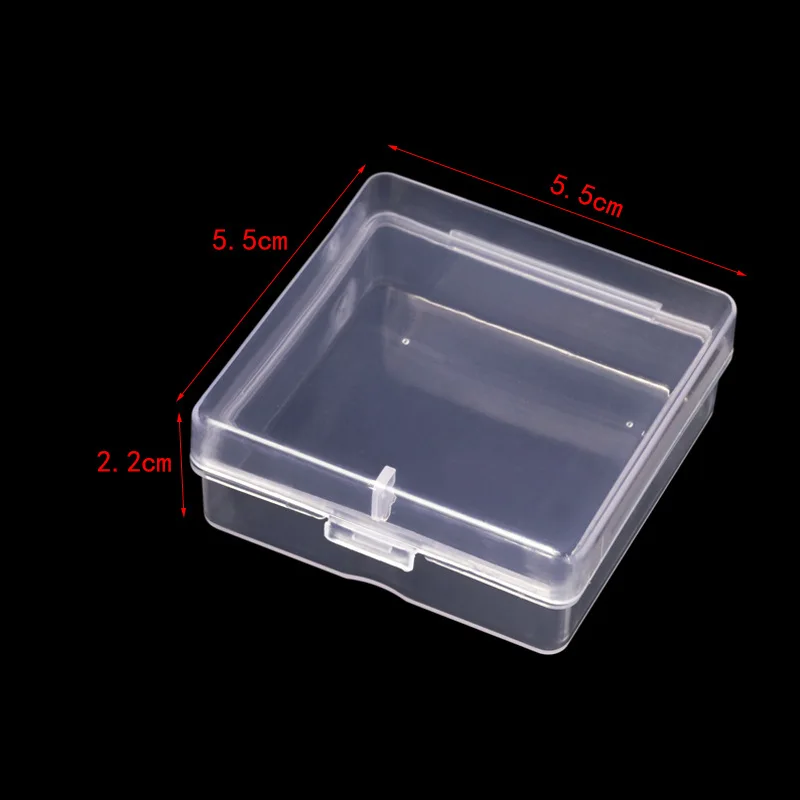 6PCS Clear Lidded Small Plastic Box For Trifles Parts Tools Storage Box Jewelry Display Box Screw Case Beads Container