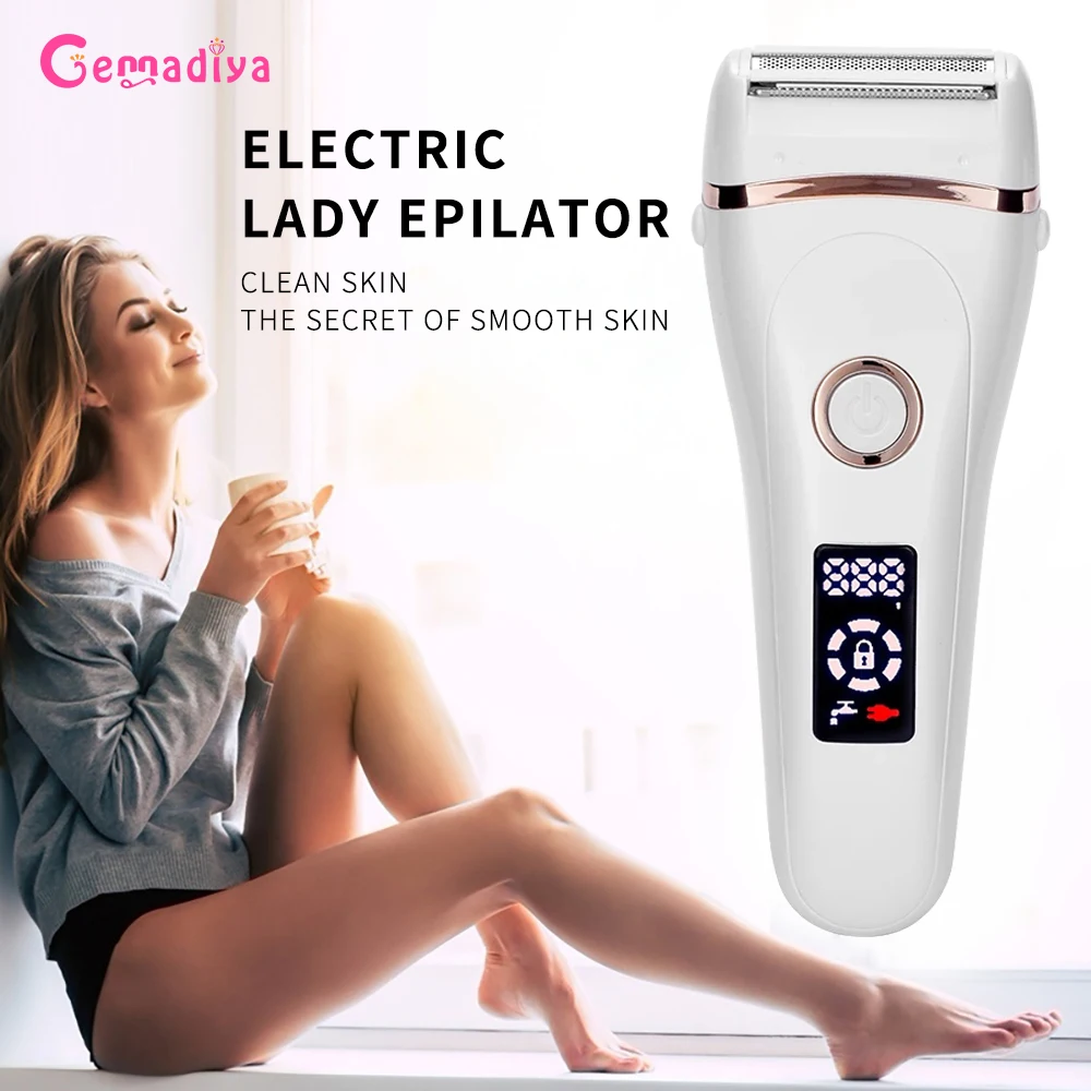 

USB Rechargable Female Epilator Women Shaver Hair Removal Electric Lady Shaving Trimmer Bikini Depilatory Legs Body depilador
